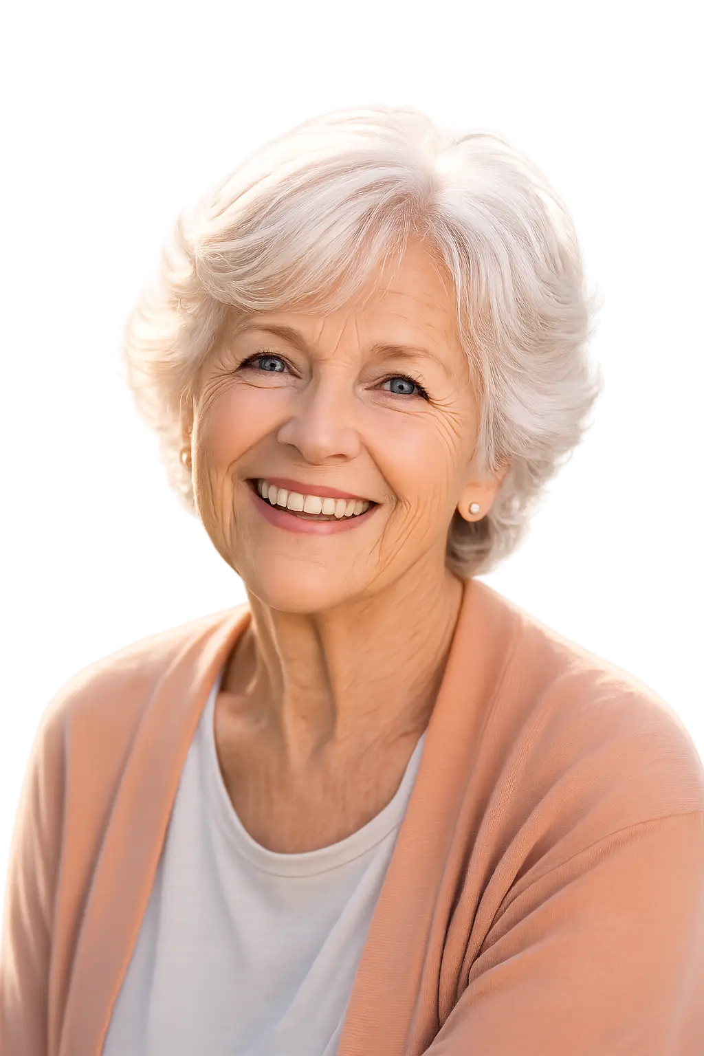 Happy senior woman smiling